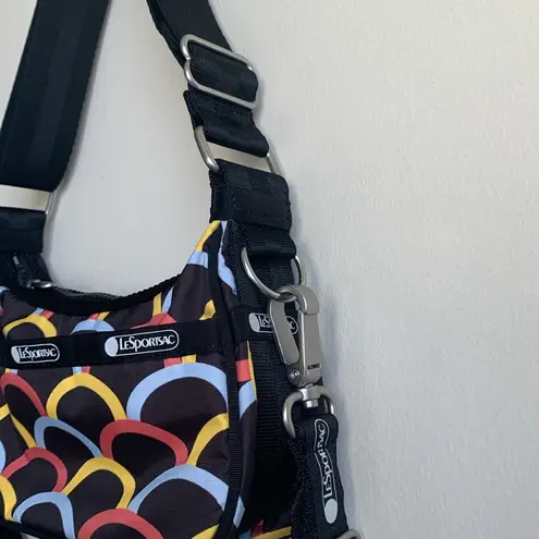 LeSportsac New! x Rowing Blazers Arc de Noir AEC Shoulder Bag Arc en Ciel- Black