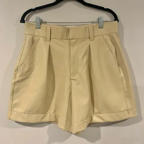 Abercrombie & Fitch  6 Inch Vegan Leather High Waist Shorts