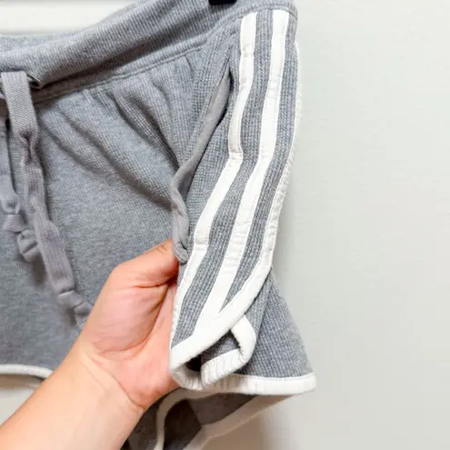 Adidas originals blue version waffle knit crop top dolphin hem shorts set gray M Size M