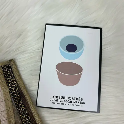 NWT Disa Artisanal Fish Skin Handmade in Iceland Clutch Bag OS Gold