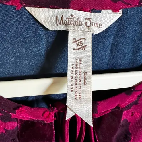 Matilda Jane Velvet Party Dress Multicolor Patterned Dress sz s XS