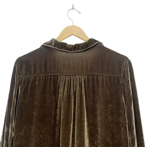 CP Shades Teton Tunic Size XS Brown Velvet Lagenlook Flowy Boho Top Made in USA
