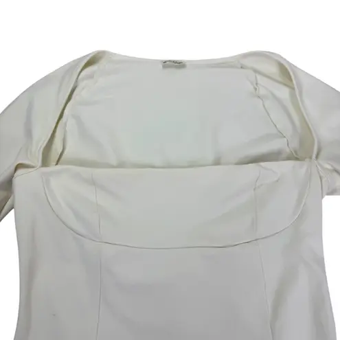 FP Movement by Free People White Stretch Bodysuit Size M NWT | Square Neck Size M