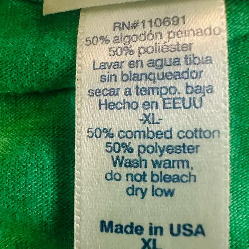 Women High Fidelity Graphic Band Tee Style XL Green Made in USA NYC Retro Vibes