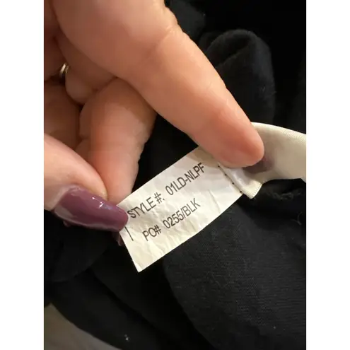 kim rogers Petite Black Merry Christmas Santa Snowflake Long Sleeve T Shirt PS