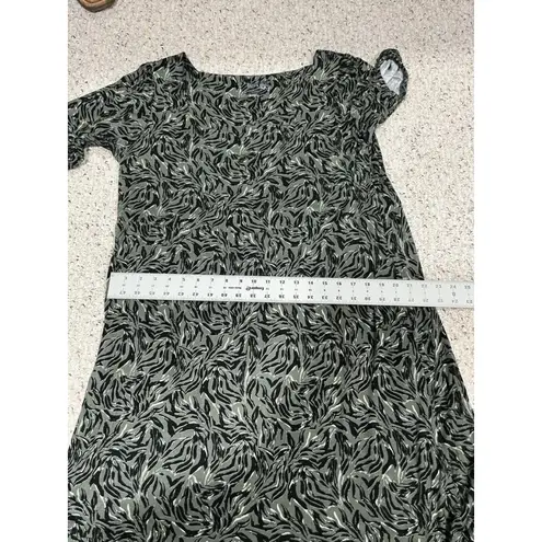 Womans Terra & Sky Green Short Sleeve Long Peasant Dress 1x 16w To 18w