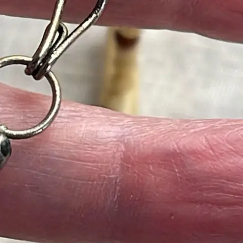 Vintage Tribal double strand necklace real stone carved bone metal beads Silver