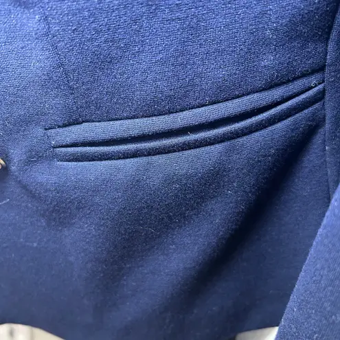 Frank Lyman Navy Blazer Womens 8 Double Breasted Gold Button Military Jacket Blue