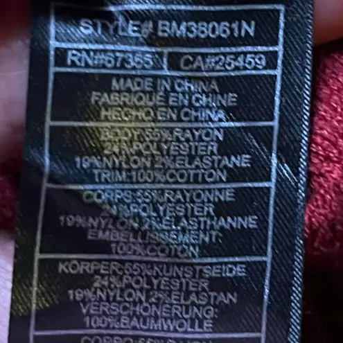 BB Dakota Steve Madden Ribbed Cut Out Sweater Dress Burgundy Size Large Red