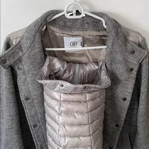 Wool Bogner Gray Hooded Coat Size 6