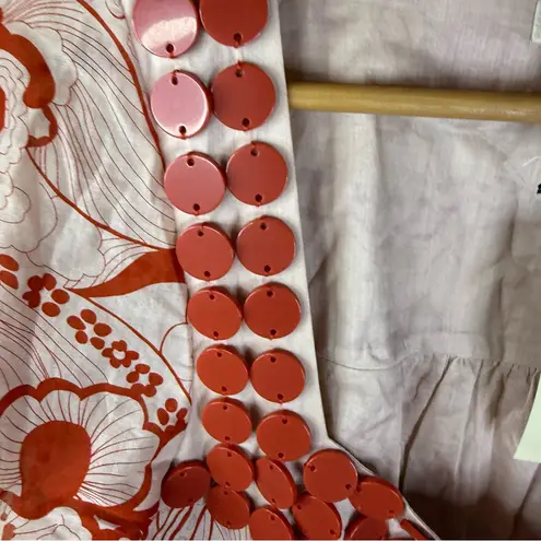 Vertigo Paris NWT Size Large Shift Dress with Floral Abstract Pattern Beaded