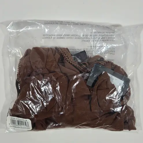 Frederick's of Hollywood Lola Lee Sheer Mesh Long Sleeve Teddy M NWT