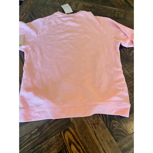 MONO B Paris Pink Preppy Crew Neck Sweater Women Small Athletic Lounge Comfy