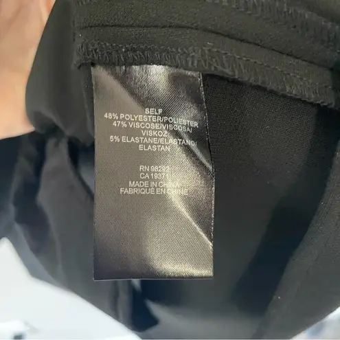 Tibi Black Dress 6 Womens Cap Sleeve Knee Length Career Pleated Knee Length