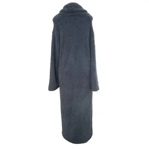 Barefoot Dreams  Cozy Chic Womens 2 Carbon Grey Long Robe Pockets *NO BELT