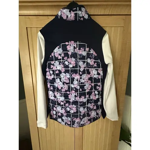 Peter Millar Golf Hybrid Puffer Jacket Women’s Small Full Zip Picnic Floral New