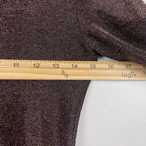 Anthropologie Sunday In Brooklyn Top Women S Brown Sparkle Bow Back Scoop NWT