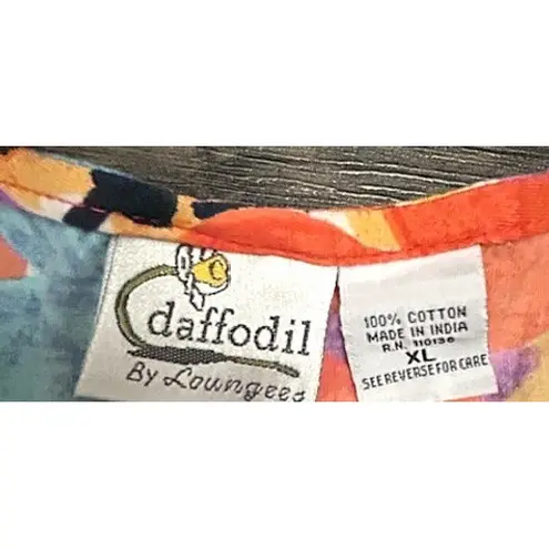 Daffodil By Loungees Tropical Floral Dress XL Sleeveless Orange Vacation Resort