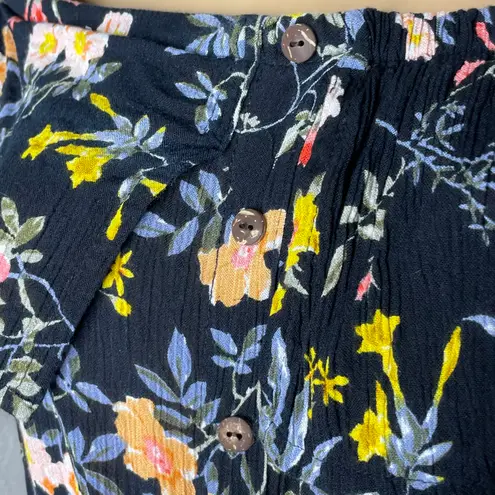 Patrons of Peace Off Shoulder Floral Mini Dress Elastic Waist Size Small