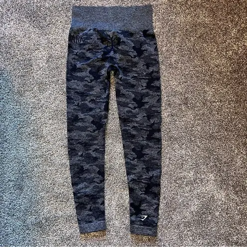 Gymshark  Adapt Camo Seamless Long Sleeve Crop Top and Leggings Set