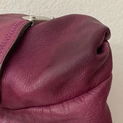 B Makowsky B. MAKOWSKY 100% Genuine Leather Magenta Purple Large Shoulder Bag
