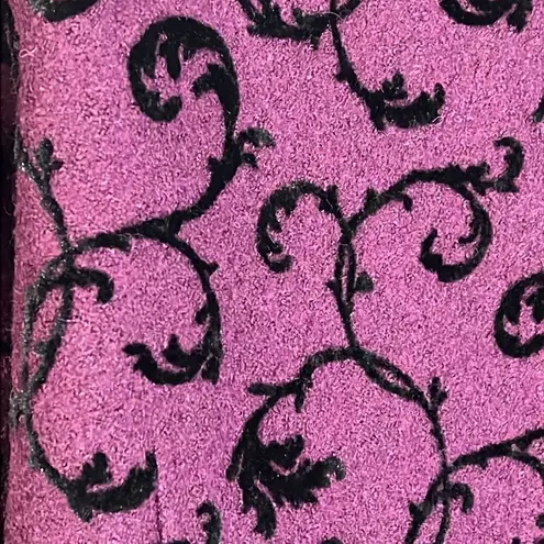 Pendleton  Womens Blazer Wool Mix  ButtonUp Maroon & Black Floral Vine size XL