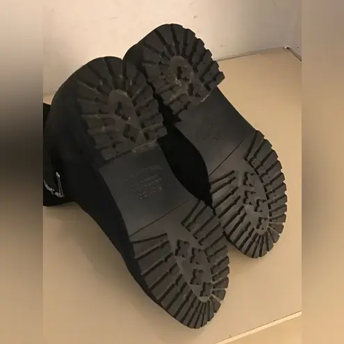 Blondo women black suede biker waterproof boots US 6.5