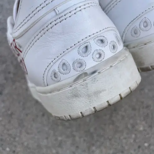 Valentino Garavani Valentino Atelier San Gallo printed broderie anglaise leather sneakers IT 38.5