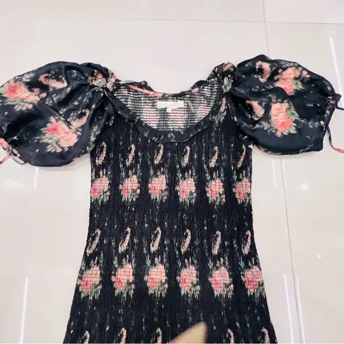 Love Shack Fancy  Violet Dress in Black Coffee