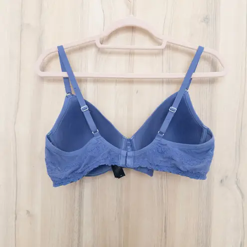 Natori Womens Bra Size 38C Purple Lace Push Up Underwire Minimalist Soft Chic