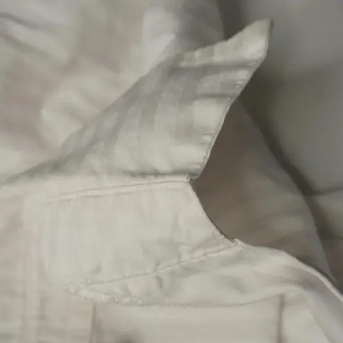 Bed Head White Pinstriped Pajama Top Long Sleeve Cotton USA Made Classic M Bride Size M