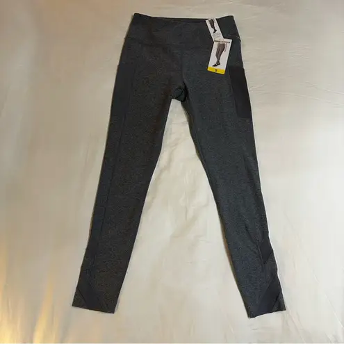 Mondetta Gray High Waisted Athletic Activewear Leggings Small New
