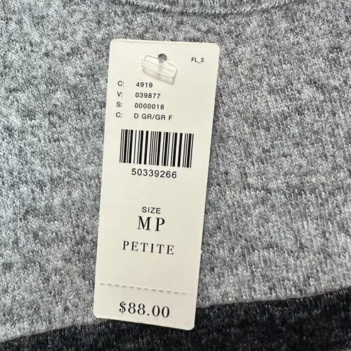 Ella Mae Gray Striped Knit Dress Medium Petite Minimalist Quiet Luxury Cozy Gray Size undefined