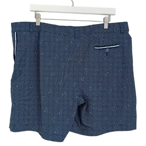 Lady Hagen Women’s Bermuda Golf Shorts Sailboats Dots Blue White Size 16