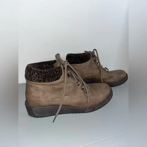 Blowfish Malibu Comet Earth Ankle Boots Brown Corduroy Lace