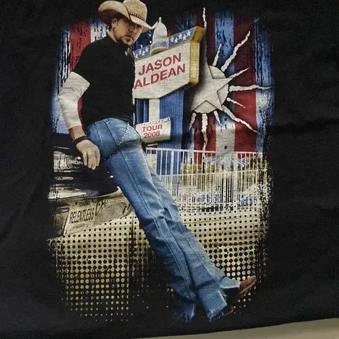 Anvil Y2K  Jason Aldean Relentless world tour 2008 concert t-shirt, size small