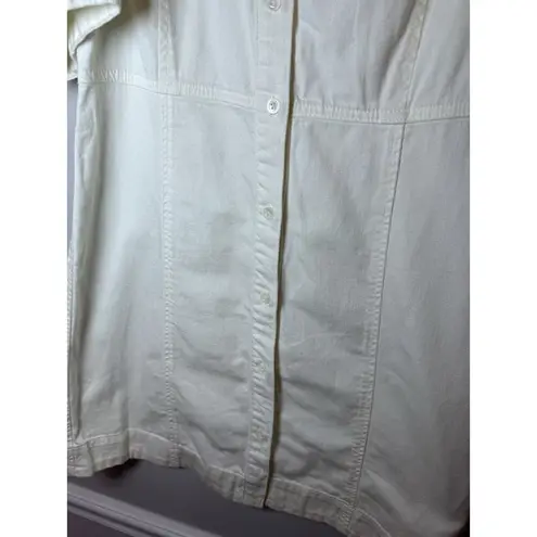 Frame  Gillian Puff Sleeve Cotton Mini Dress in Cream/Ecru size Small $398 NWT