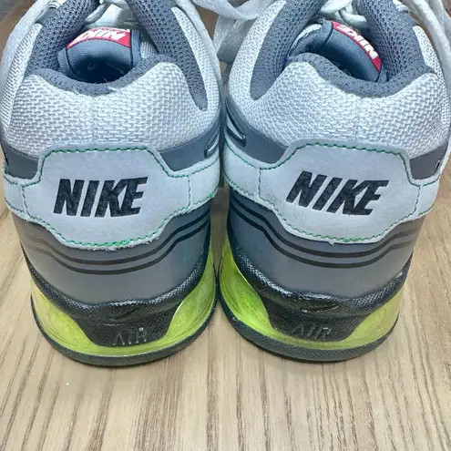 Nike  Air Complete TR Training Shoe White Gray Sneaker Shoes Lime Accents Active