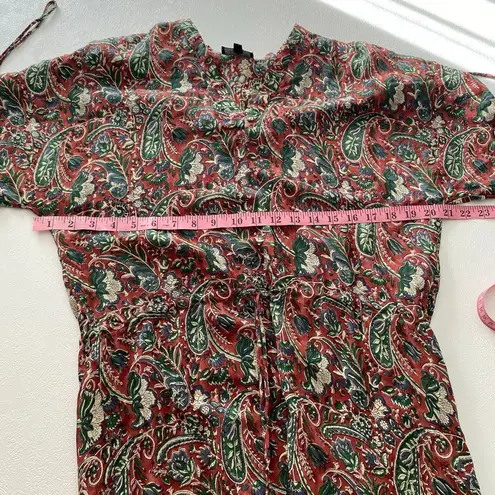 Tolani Boho Printed Tunic Dress Top Women’s Size Small | Paisley Floral Multicol