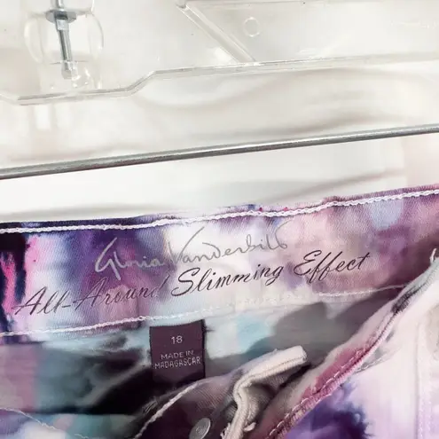 Gloria Vanderbilt Plus Sz 18 Denim Shorts Handmade Tie Dye Purple Pink Blue 944