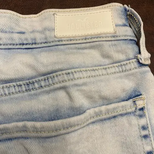 Hollister Thrashed Grunge Ultra High Rise Bermuda Shorts Size 9 Blue Size 10