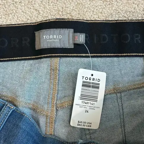 Torrid NWT  5 Inch Bombshell Premium Stretch High-Rise Distressed Shorts Size 24