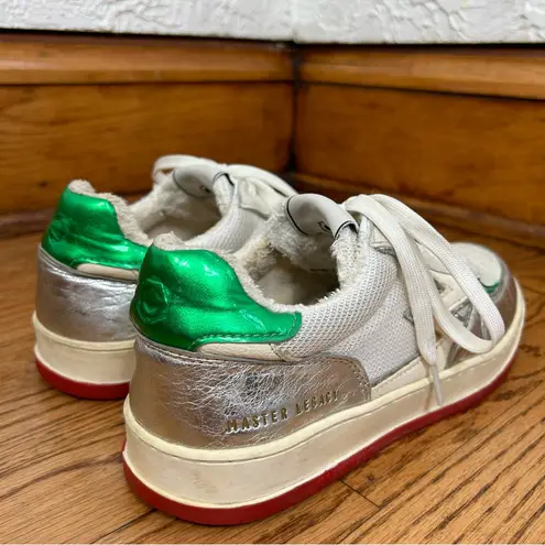 Moa | Master Of Arts In Multi Green Silver Leather Red Sole Sneakers Size 7.5