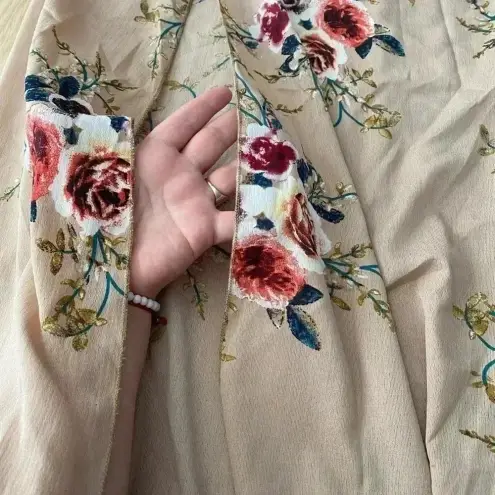 🆕Floral Splicing Open Back Slit Maxi Dress M🆕 Size M