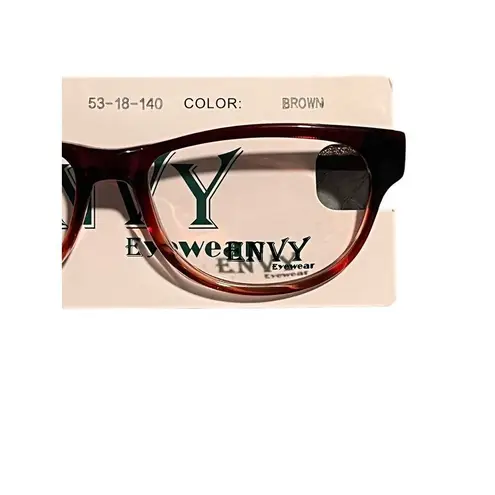 Envy Glasses Womens Eyewear Brown Clear Casual Wear Business Smart 53-18-140 NEW