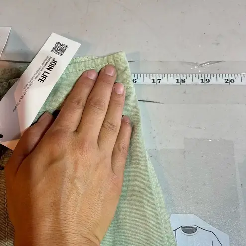 ZARA NWT  The Tokyo Trouser High Waisted Pants linen‎ blend cargo ankle green