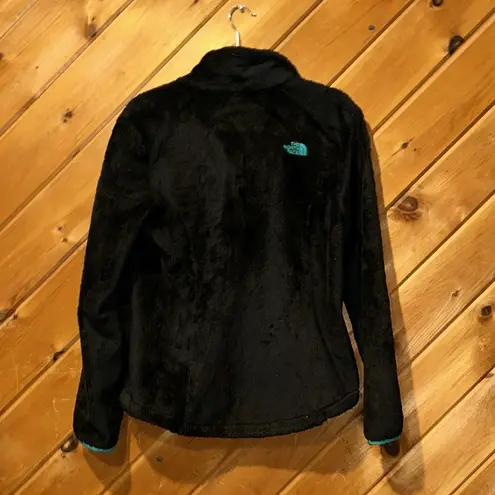 The North Face  Boundary tri climate fleece black & teal zip up jacket