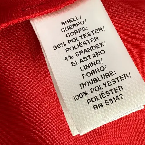 London Times Women's Crewneck 3/4-Sleeve Fit & Flare Dress Savvy Red Sz 12