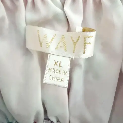 WAYF | Avra Floral Puff Puffed Sleeve Crop Top Corset Style Pink Red | Size XL