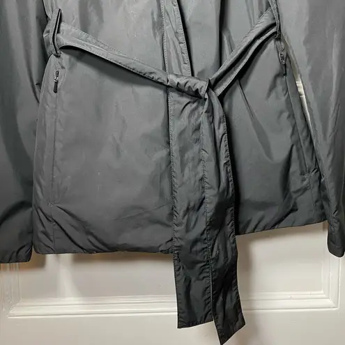 Pendleton | Lightweight Belted Puffer Jacket with Fox Fur Trim